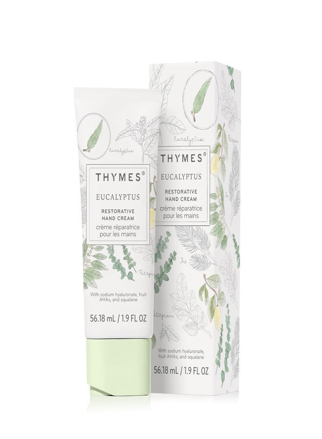 Thymes Restorative Hand Cream for Women & Men - Moisturizing Hand Cream Travel Size - Notes of Eucalyptus Oil, Lemon, Petitgrain, Bergamot, Lemongrass, & Lush Fir - Skin Care (Eucalyptus, 1.9 fl oz) - Image 1